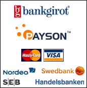Betala med bankgiro, Payson, bankkort eller Internetbank!